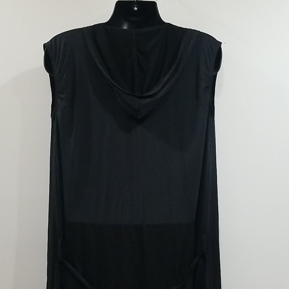 men's sexy black hooded bath robe in a size L - Picture 11 of 16